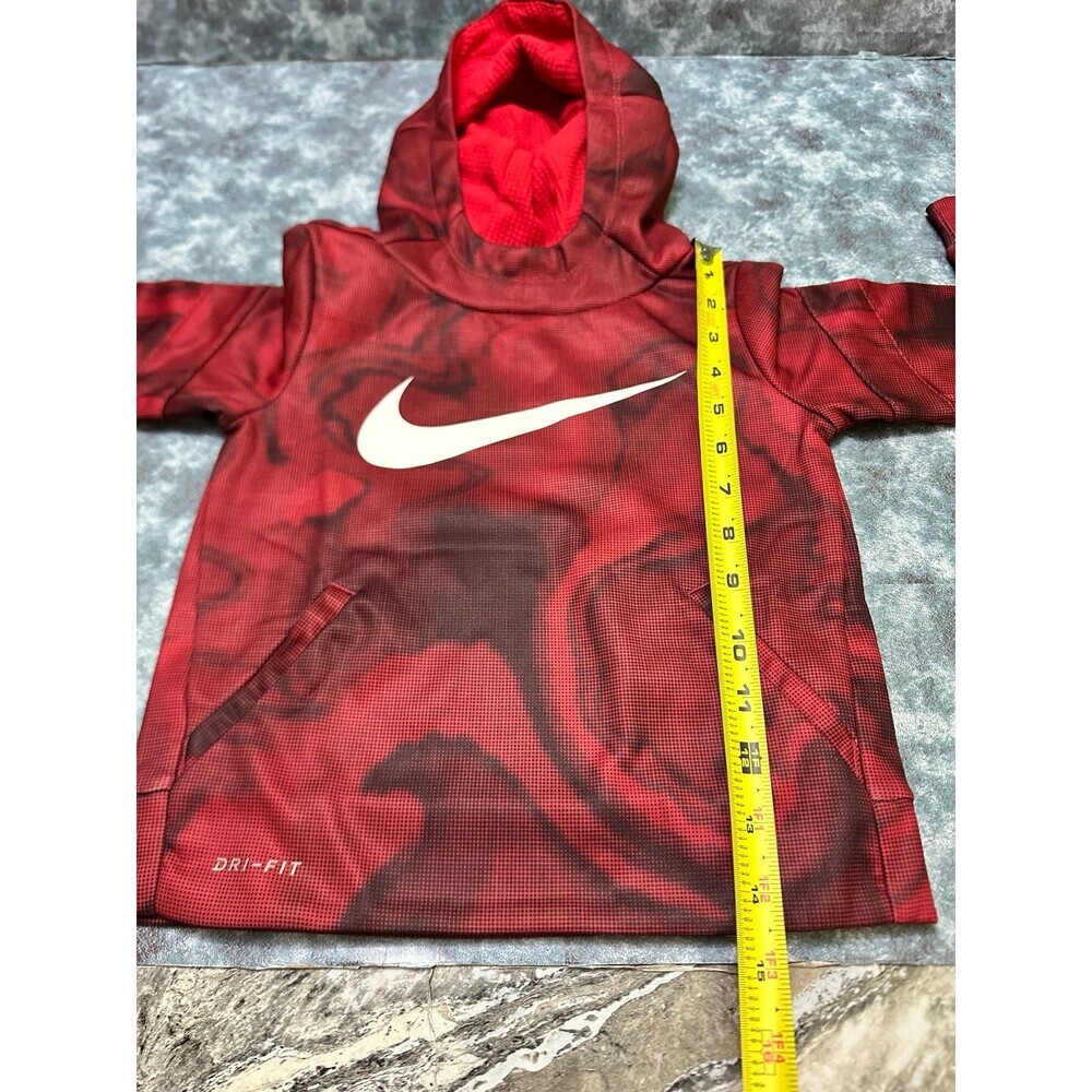 Nike Red and Black Dri-FIT Pullover Hoodie for Kids 2T - Picture 5 of 8